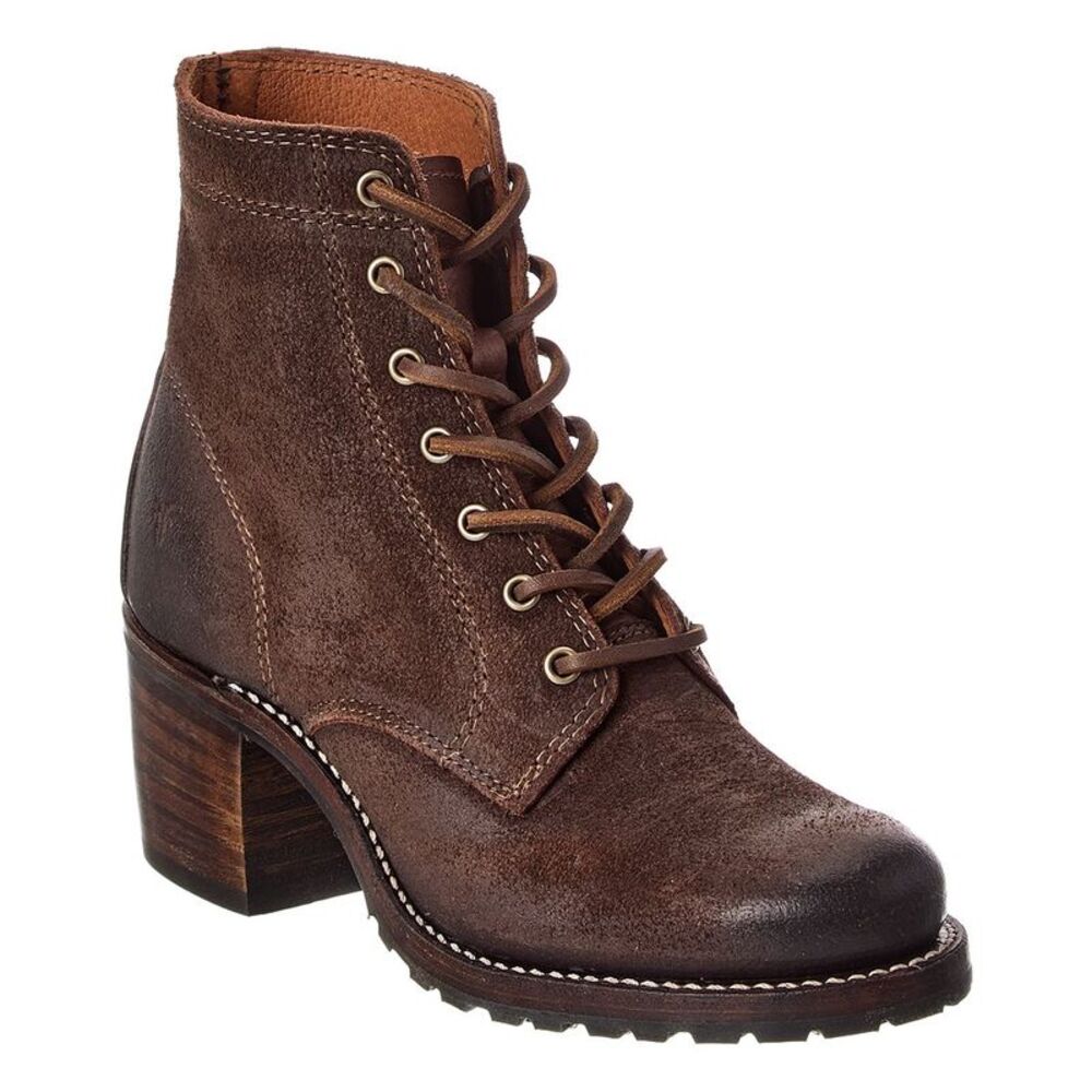Frye Sabrina 6G Lace-Up Leather Boot